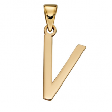 Gold Letter 'V' Pendant